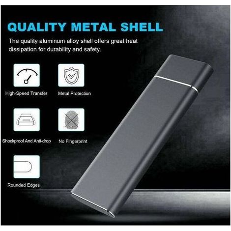 2 To Ssd Disque Dur Externe Mobile Solid State Portable Externe Haute Vitesse Mobile (1/5)