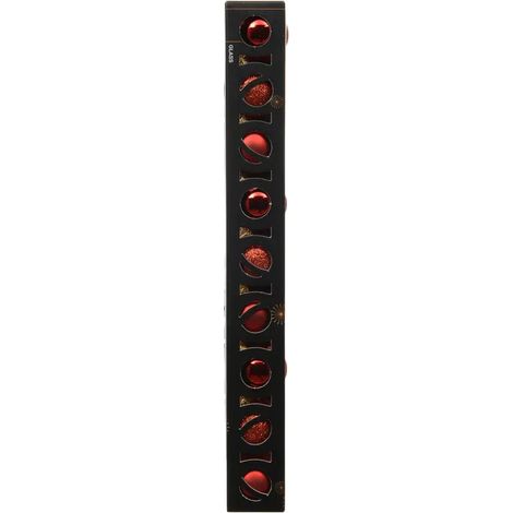 Caja de 9 bolas de Navidad de vidrio rojo brillante y mate 3 cm (1/3)