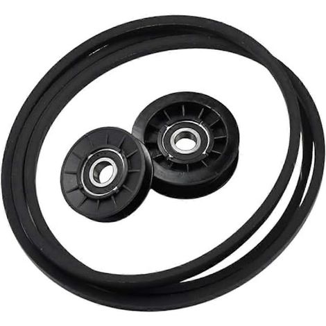 Poulie de renvoi plate GX20286 GX20287 avec courroie d'entraînement GX20006 pour tondeuse à gazon 1760097 280-143 690409MA 280-097 265-186 (1/5)