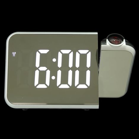 Réveil à Projection LED et Design Moderne Multifonction en Plastique Câble USB Horloge Numérique pour Bureau et Salon Étudiante Pratique (1/5)