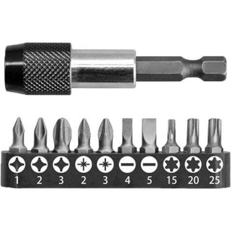Set 11 Puntas Magnéticas Destornillador Cr-V con Portapuntas WADFOW (1/3)