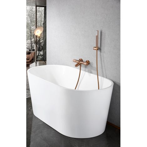 Imex – Colonne de douche thermostatique ronde – Finition or rose brossé – Débit uniforme – Installation facile – Design contemporain (1/2)