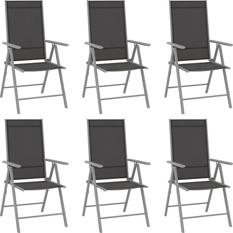 Maison Exclusive - 7-tlg. Garten-Essgruppe Aluminium Silbern und (1/5)