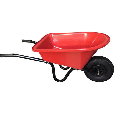 FORT Kinderschubkarre Kinderkarre Schubkarre Gartenkarre Rot 20 Liter (1/6)