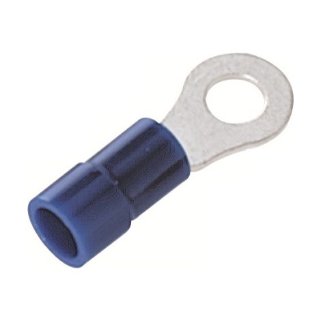 Cosses à œillet RS PRO, Isolé, Bleu, 2.5mm², 4.3mm, 6.6mm