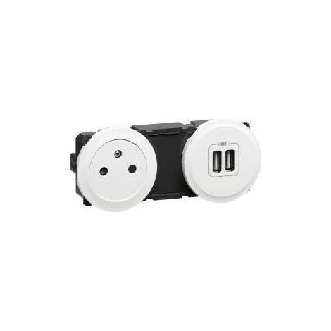 Legrand 067106 - Power Socket + Universal Charger 2 USB 2400 mA Pre-Wired Céliane (Sold Without Hubcap)