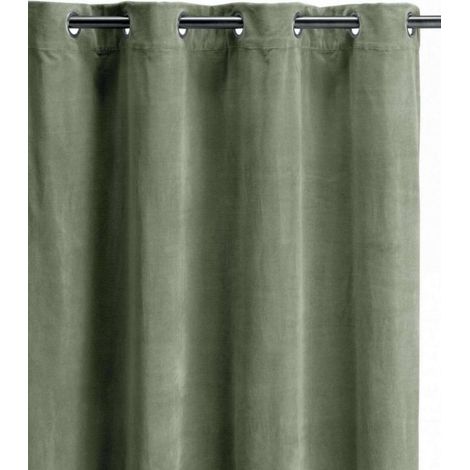 VIVARAISE - Rideau uni Vivaraise Elise en velours coton 100% - 140 x 280 cm (1/3)