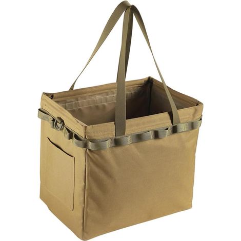 Boîte à Outils Multifonctionnel polochon fourre-Tout de Rangement Tente Caisse Rangement Caisse de à Outils de Camping résistant à l'usure Tissu Oxford Khaki (1/5)