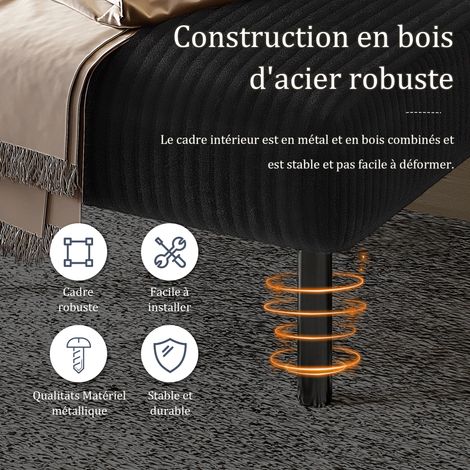 Canapé modulaire en tissu Chenille – très confortable. Créez votre propre espace de bien-être. (1/5)