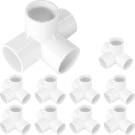 Lot de 10 raccords en PVC 4 voies 32 mm pour serre cadre de meubles (1/4)