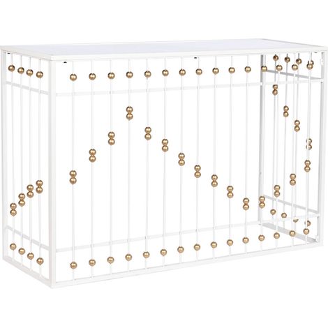 Consola Metal Espejo 120X40X80 Blanco (1/5)