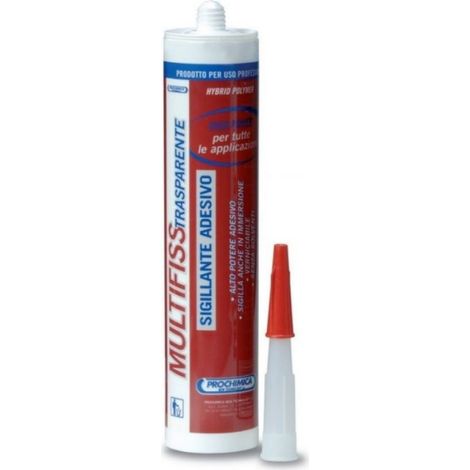 Prochimica MULTIFISS Professional Adesivo Sigillante Resistente Acqua 290 ML TRASPARENTE 290 ML Trasparente (1/4)