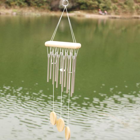 Campana de viento para exteriores, campana de viento musical para jardín, campana de viento decorativa para exteriores, decoración para jardín, campana de viento con 6 tubos, campanas de metal para el (1/5)
