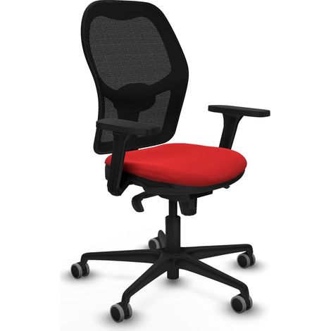 Sedia da ufficio piqueras y crespo Jorquera nero mesh pelle