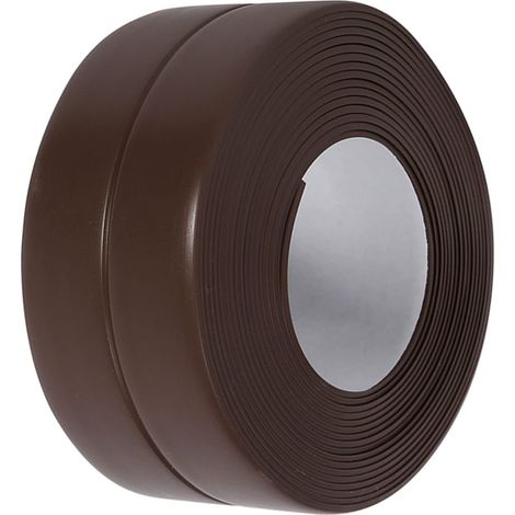 Bande de Calfeutrage, PVC Auto-adhésif Baignoire et Mur Bande Étanchéité Ruban Étanchéité pour Cuisine WC Salle de Bain Baignoire Évier Bassin Bord Sol(38mm3.2M-Brun) (1/5)