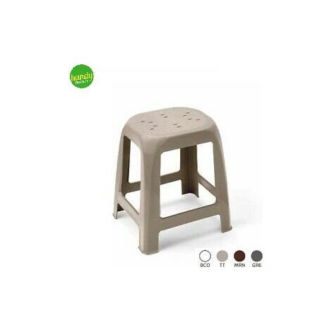 Sgabello loop Veca in plastica altezza 46 cm colore grigio