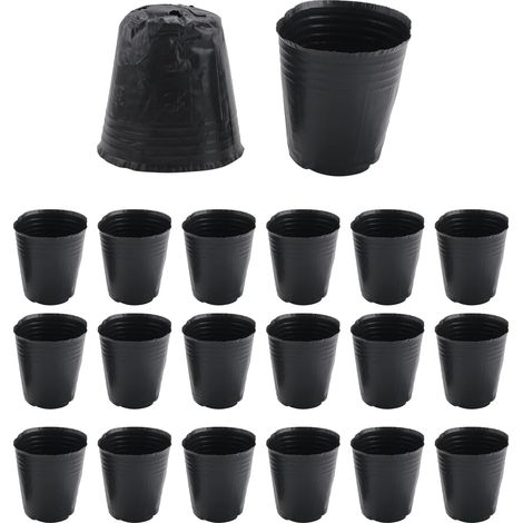 Juego de 500 piezas de macetas de plástico para vivero, contenedores de propagación de plantas, bolsas para jardinería, 88 cm (1/5)