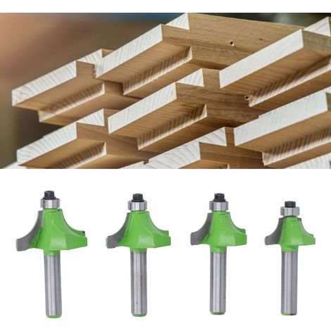 Couteau Minzai vert vif à 8 manches, couteau à manche de style occidental, fraise à bois, ensemble de 4 pièces pour affûter les bords (1/5)