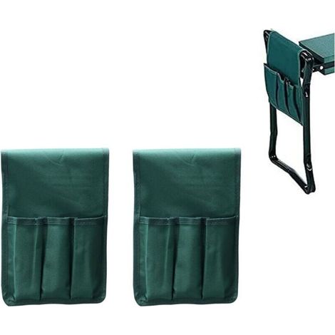 2 pièces sièges de travail de jardinage outil sac latéral poches pochette pour banc de jardin tabourets à genoux de jardin Gardeni (1/5)