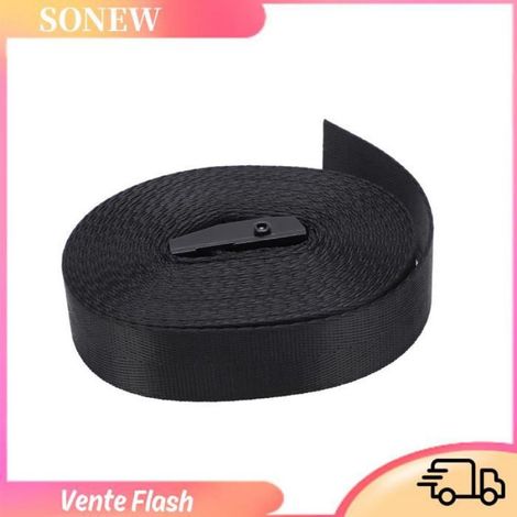 Sangle D'arrimage - Nylon 25 mm - Boucle À Pression En Alliage De Zinc Noir - Pour Kayak Camping Voiture - 2 Pièces (1/5)