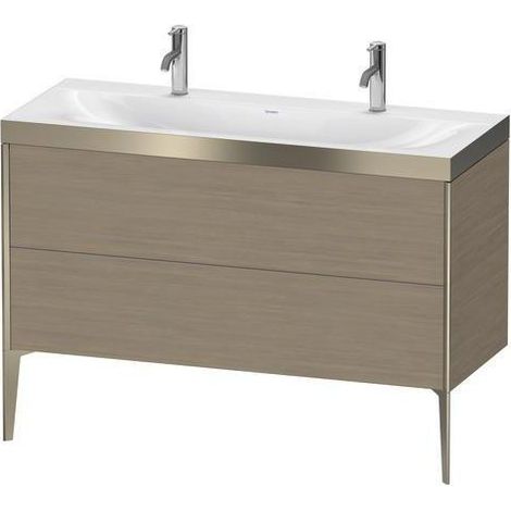 Kit de fixation pour meuble-lavabo XVIU 1200x480mm e HL noir mat / blanc s-matt Ra 84