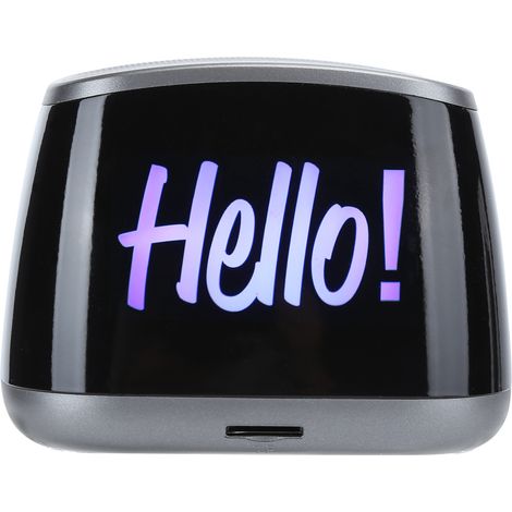 Enceinte Bluetooth sans fil pour téléphone portable, mini enceinte portable avec prise jack et basses profondes, boîte vocale grise (1/5)