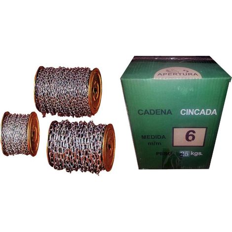 cadena de   4,0 mm   bobina 25 kg.  (aproximadamente   85 mts)