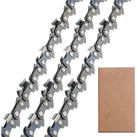 Lot de 3 Chaîne de tronçonneuse Faible Rebond 3/8"LP 50 maillons 1,1mm 35 cm Compatible pour Stihl MS170 MS180 NPTERBL