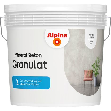 Alpina Mineral Beton Granulat hellgrau 6 kg Innen