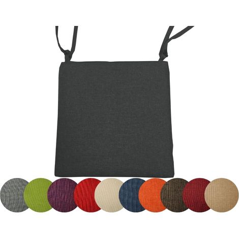 4X Gartenkissen Stuhlkissen Set Gartenstühle Stuhlauflage Sitzkissen Sitzpolster Auflage Gartensitzkissen Garten Kissen (4er Set, Camel) (1/5)