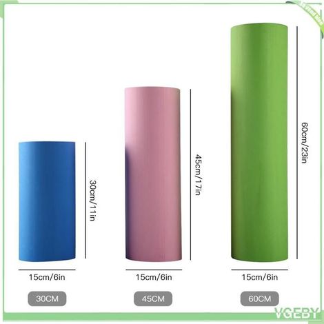 Fafeicy Rouleau de mousse de yoga Rouleau De Massage En Mousse EVA Haute Densité Pour Le Yoga sport poids Noir 45 cm/17,7 pouces (1/5)