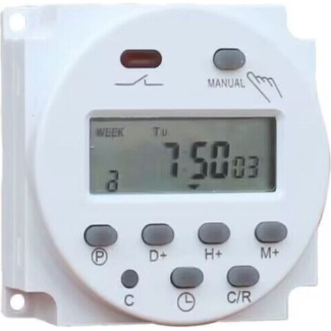 LCD-Timer Wöchentlicher elektrischer Zeitschalter Digitaler Zeitschalter 16A (220V)