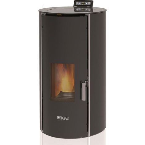 Hydro pellet thermo-Ofen "Sfera Glass" 17 kw für moderne Räume h 113 cm (1/5)
