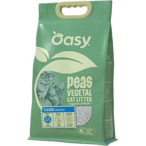 Oasy Guisantes vegetales Arena para gatos 6L - Clásica sin perfume 6L