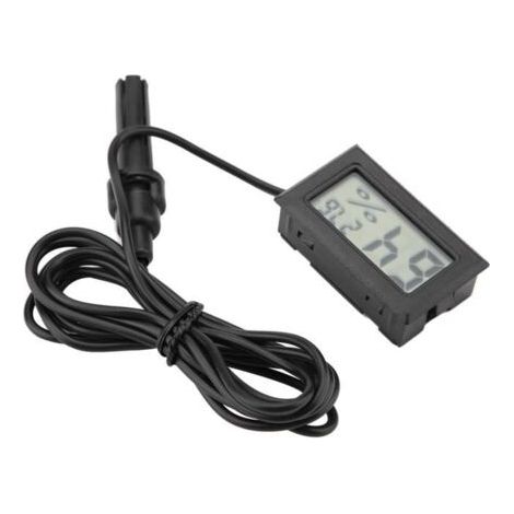 Thermomètre de reptile, moniteur d'humidité intégré pour mini hygromètre de température LCD avec sonde externe (1/4)