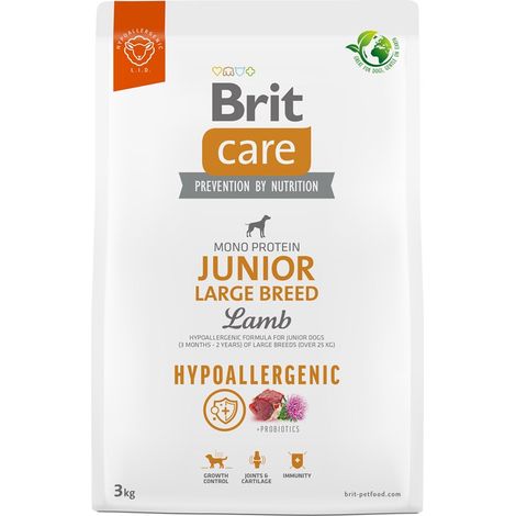 Croquettes hypoallergéniques BRIT Care Junior Grandes Races à l'agneau - 3 kg
