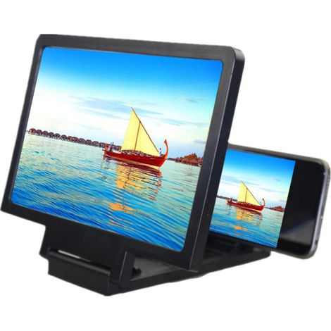 Support loupe d'écran universel pour téléphone portable, agrandisseur d'écran pliable 3D avec protection des yeux, amplificateur et extenseur d'affichage vidéo, réduit la fatigue oculaire