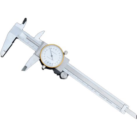 Release 150 mm 0,02 mm Cadran étrier Double règle Antichoc Acier Inoxydable Cadran Vernier Caliper Bois Outil de Mesure (1/4)