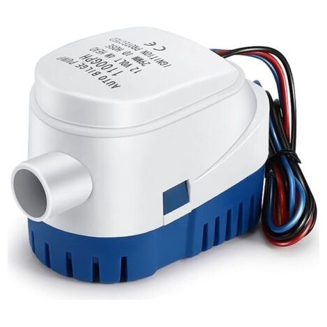 Pompe de Cale Automatique 12V 1100GPH, Silencieuse & Puissante, Pour Bateaux, tangs, Piscines, Rsistante l\'Eau de Mer