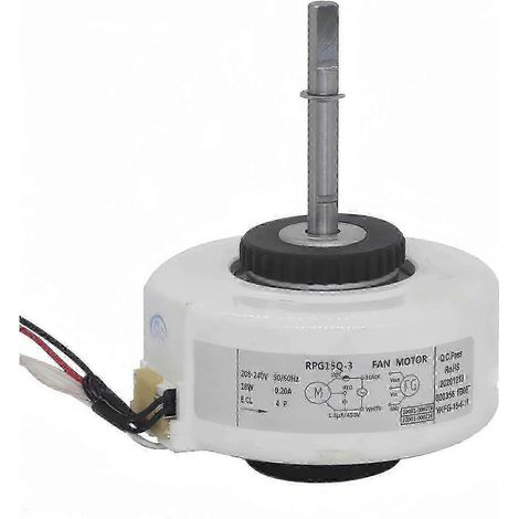 Moteur de remplacement pour ventilateur CA compatible avec les unités intérieures TCL RPG15Q 3 220-240 V 18 W 50/60 Hz (pièce de rechange pour système de chauffage, ventilation et climatisation)