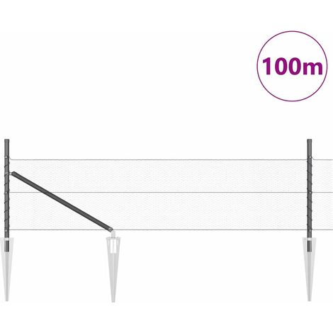 Maison Exclusive - Schweißdrahtzaun mit Spikes 100 x 0,4 m (B x H