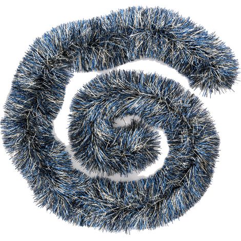 Guirlande de Noël BOA large 15 cm Bleu et OR Longueur 2 mètres - Feeric Christmas