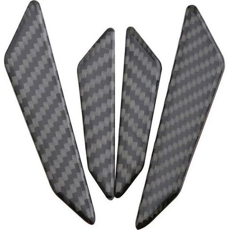 Lot de 4 protections latérales de porte de voiture universelles - Fibre de carbone (1/5)
