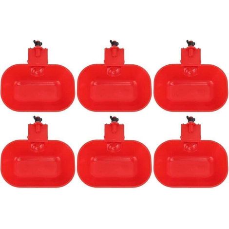 6 PCS Abreuvoirs Automatiques pour Volaille, Grand Abreuvoir ABS épaississant, Abreuvoir Automatique pour Poulet, Chien, Canard G1/8 Filetage Male (1/3)