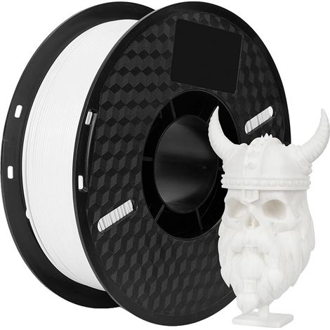 Filamento PLA, alta qualità, ecologico, 1 kg, PETG bianco (1/2)