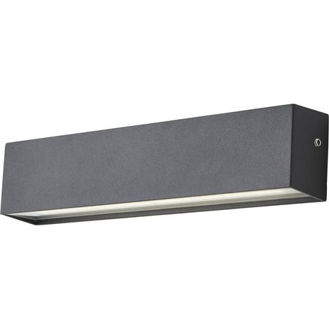Litecraft Edgar Wall Light LED Linear Outdoor IP54 Rated Fitting - Anthracite (1/5)