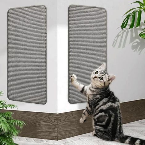 Tapis Griffoir Chat - Sisal Naturel - 20 x 40 cm - Antidérapant - Pour Canapé et Sol - 1 Pièce (1/4)