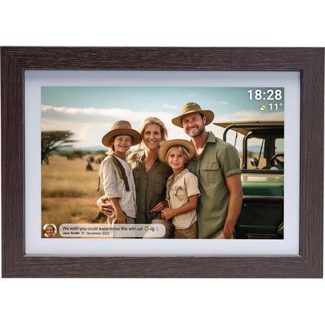 Denver PFF-1042DWMK2 Bilderrahmen digital Wood 25,6 cm (10,1") Touchscreen Wifi