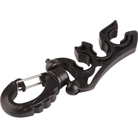 Support de Double Tuyau BCD Plongée Sous-Marine avec Clip et Crochet (Noir) (1/5)