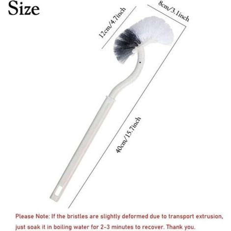 Brosse de Toilette, Brosse de Toilette avec nettoyant pour Bords, Long Manche (1/3)